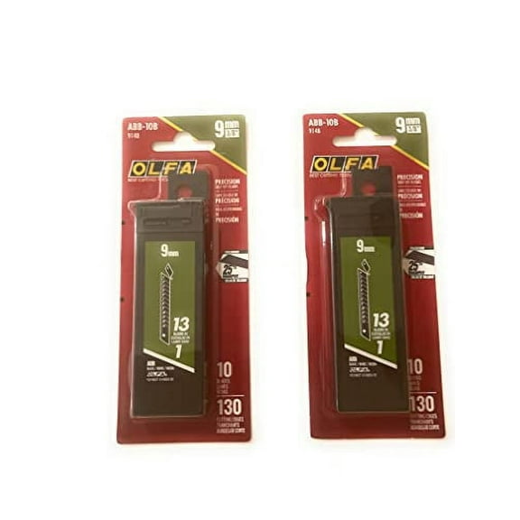 OLFA 9148 ABB-10B 9mm UltraSharp Black Snap-off Blade, 10-Pack (2 Pack)