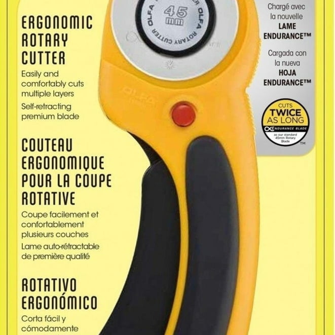 Olfa Ergonomic Rotary Cutter 45mm - Picking Daisies