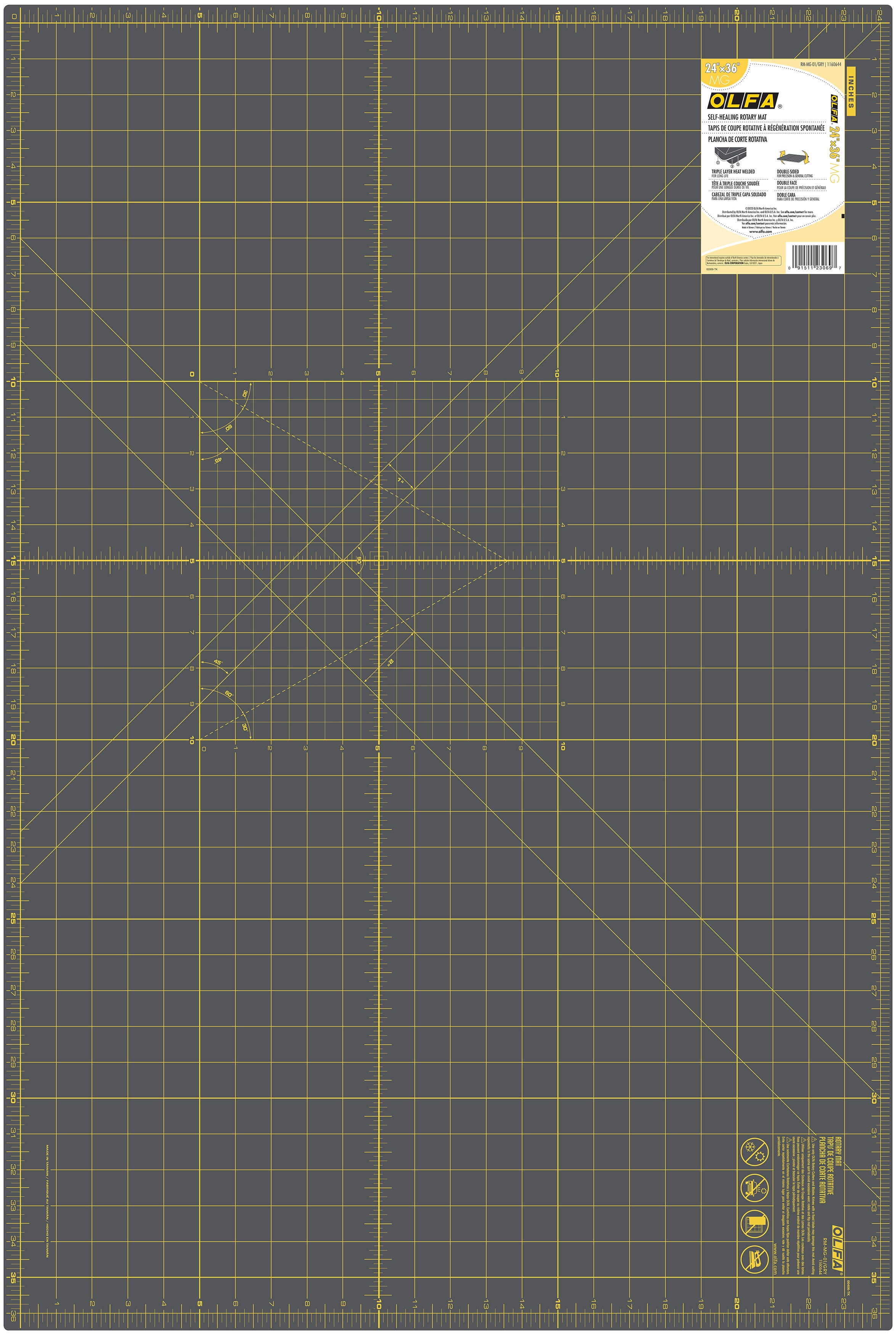 Olfa Grey Rotary Mat 24in x 36in