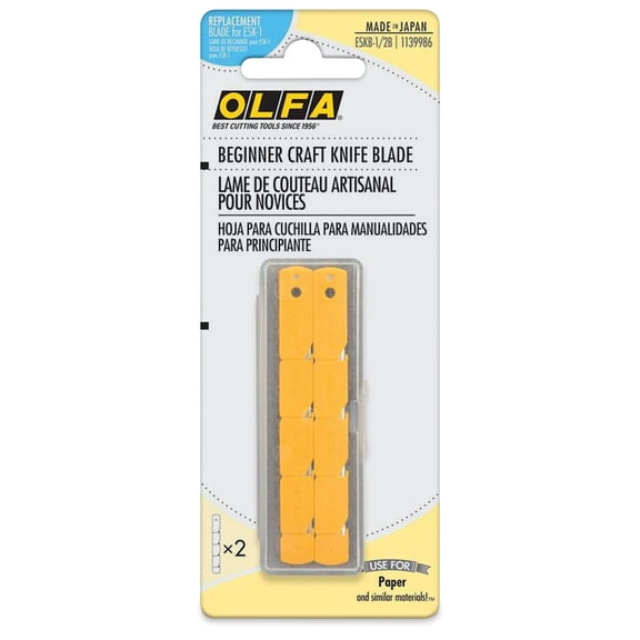 Olfa Beginner Craft Knife - Replacement Blades, Pkg of 2