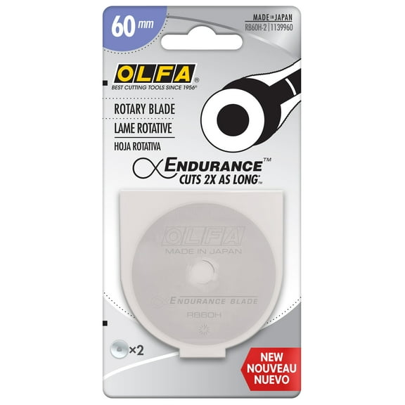 OLFA Endurance Rotary Blade 60mm 2/Pkg-