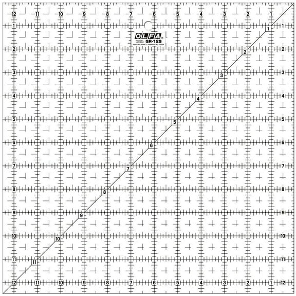 Olfa Frosted Advantage Non-Slip Ruler, "The Standard"