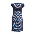 thumbnail image 1 of OLIAN Maternity Women's Abstract Print Colorblock Dress X-Small Black, 1 of 2