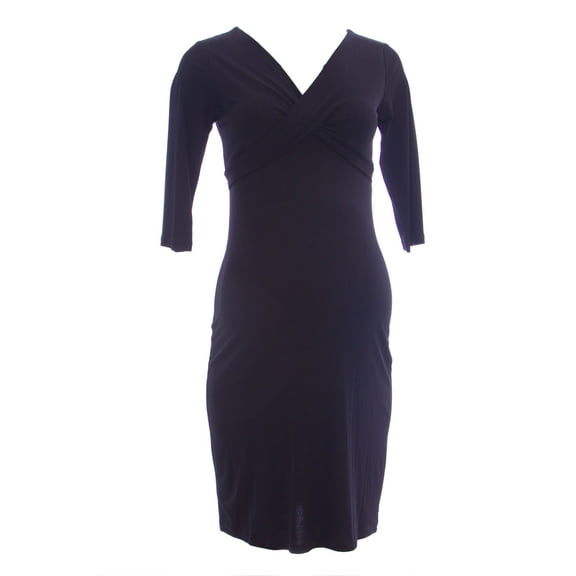 OLIAN Maternity Women's Criss Cross Tie 3/4 Sleeve Dress