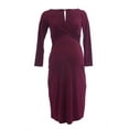 thumbnail image 1 of OLIAN Maternity Women's Keyhole 3/4 Sleeve Sheath Dress, 1 of 1