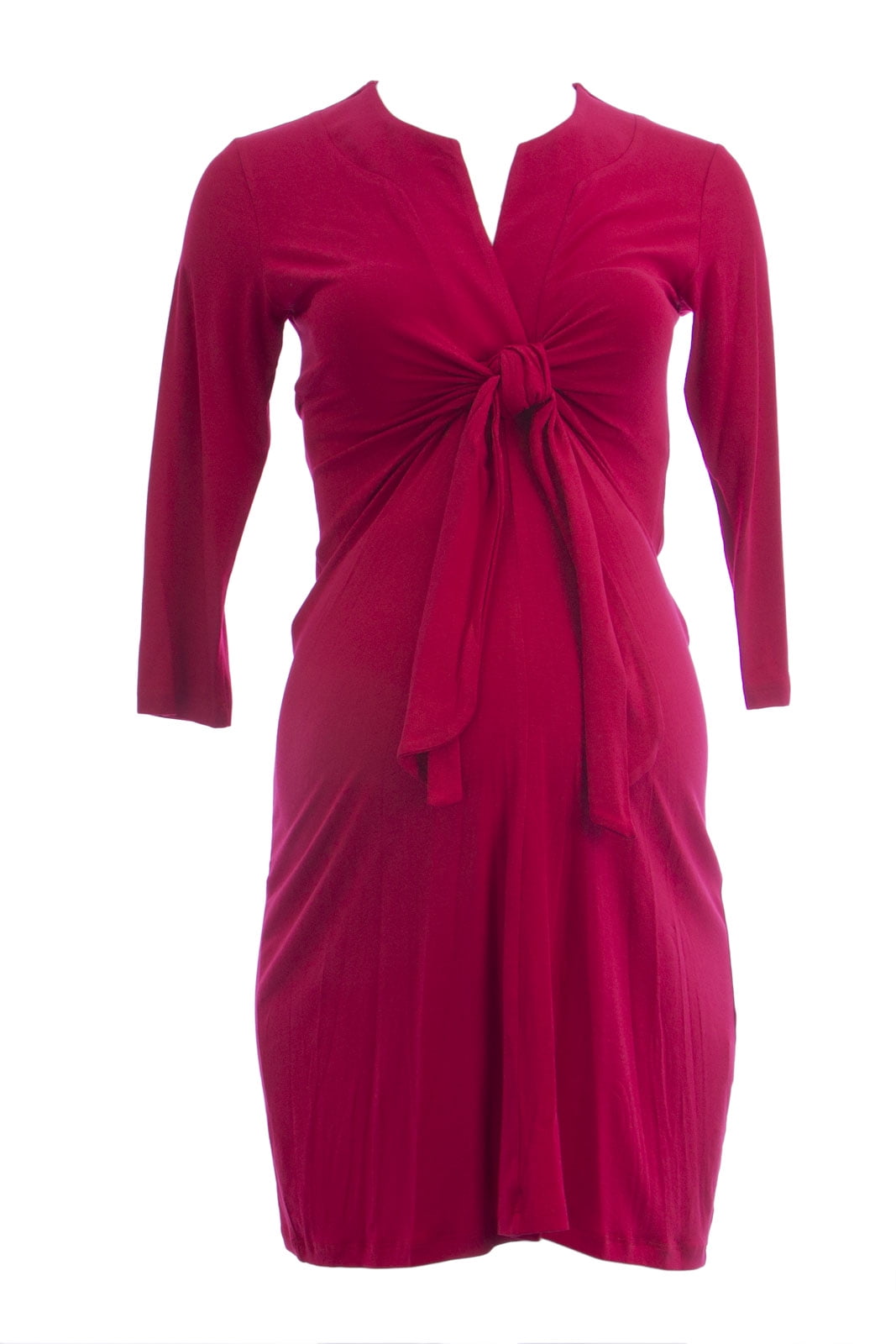 OLIAN Maternity Women's Knot Front Accent 3/4 Sleeve Dress - Walmart.com OLIAN Maternity Women's Knot Front Accent 3/4 Sleeve Dress - Walmart.com