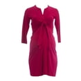 thumbnail image 1 of OLIAN Maternity Women's Knot Front Accent 3/4 Sleeve Dress, 1 of 2