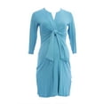 thumbnail image 1 of OLIAN Maternity Women's Knot Front Accent 3/4 Sleeve Dress, 1 of 1