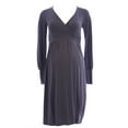 thumbnail image 1 of OLIAN Maternity Women's Long Blouson Sleeve True Wrap Dress, 1 of 1