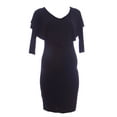 thumbnail image 1 of OLIAN Maternity Women's Nursing Layered Top 3/4 Sleeve Dress X-Small Black, 1 of 2
