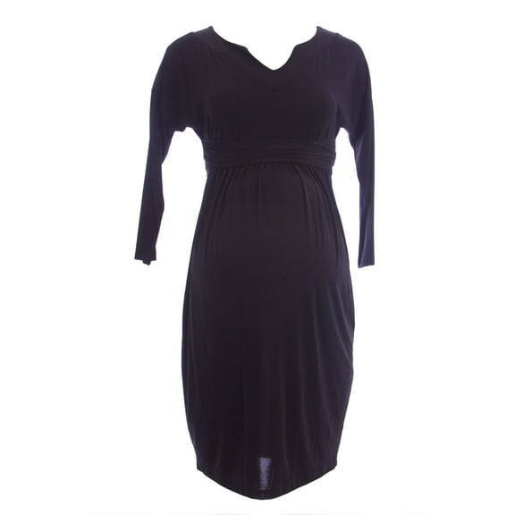 OLIAN Maternity Women's Sash Around Drop Shoulder Dress