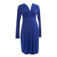 thumbnail image 1 of OLIAN Maternity Women's Surplice Neck Long Sleeve A-Line Dress, 1 of 2