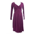 thumbnail image 1 of OLIAN Maternity Women's Wrap Around Sash V-Neck Dress, 1 of 2