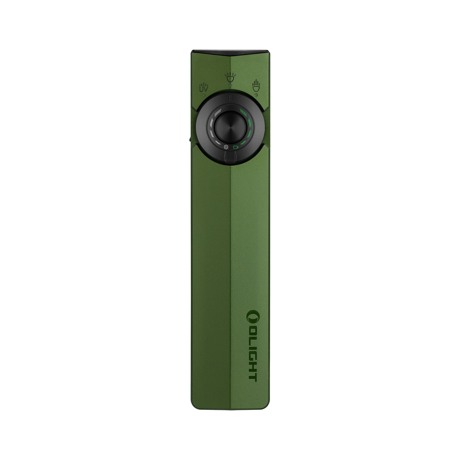 OLIGHT ArkPro EDC Flat Flashlight Rechargeable with Green Beam, UV and White LED,1500 Lumens USB-C Pocket Camping Flashlight, Spotlight Floodlight for Outdoor Emergency Working (OD Green CW)