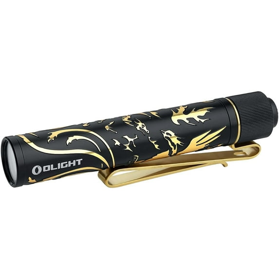 OLIGHT I3T 2 EOS Pocket EDC Flashlight(Dragon & Phoenix Golden Black)
