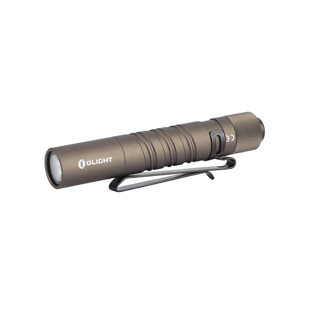OLIGHT I3T EOS 180 Lumens Dual-Output Slim EDC Flashlight for Camping and Hiking, Tail Switch Flashlight with AAA Battery(Desert Tan)