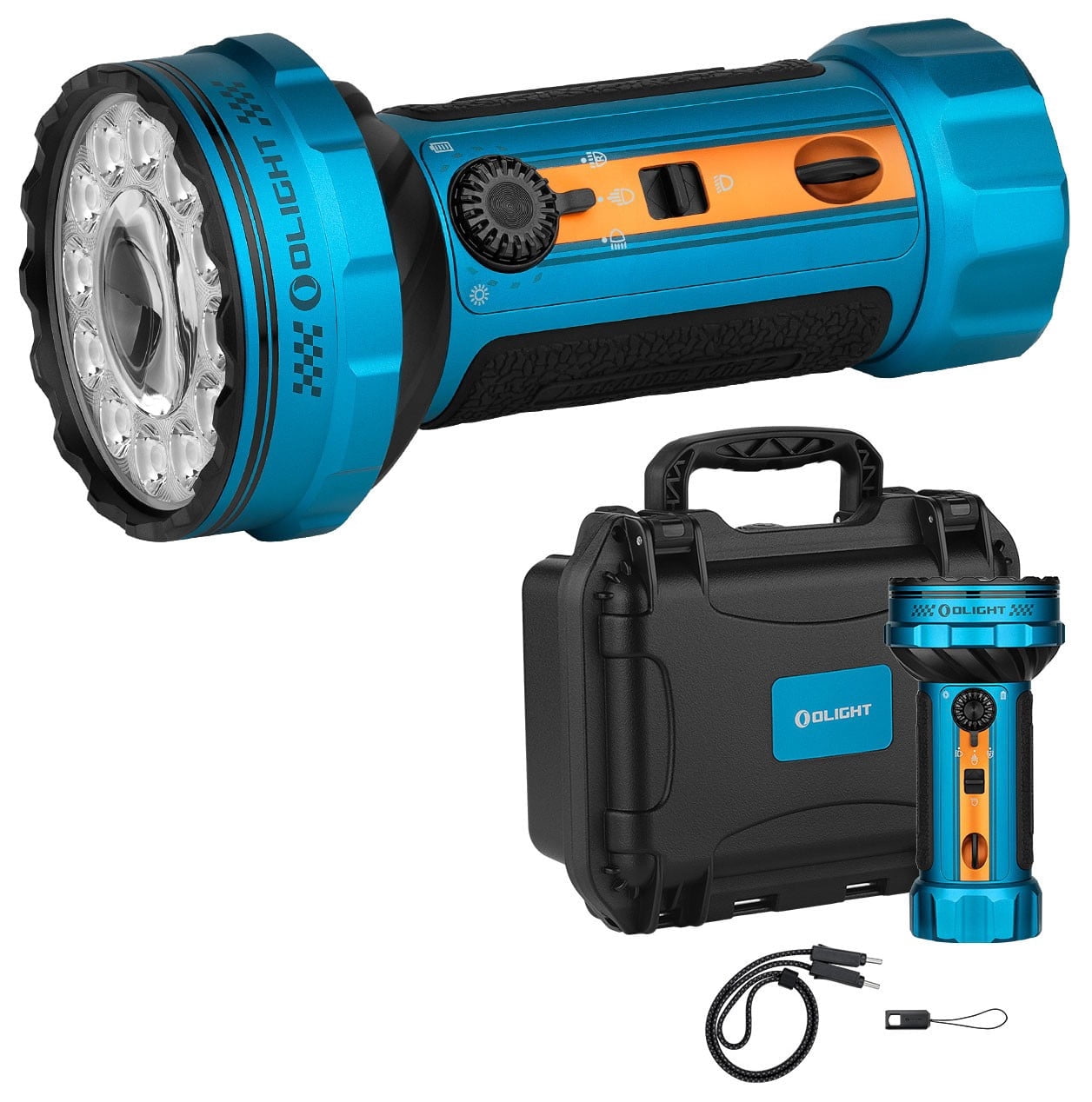 OLIGHT Marauder Mini 2 Bright Flashlight 10,000 Lumen with 750 Meters Beam Distance, Rechargeable Light with Dual Charging & 5 Lighting Modes for Outdoor, Camping, Emergencies (Roadster)