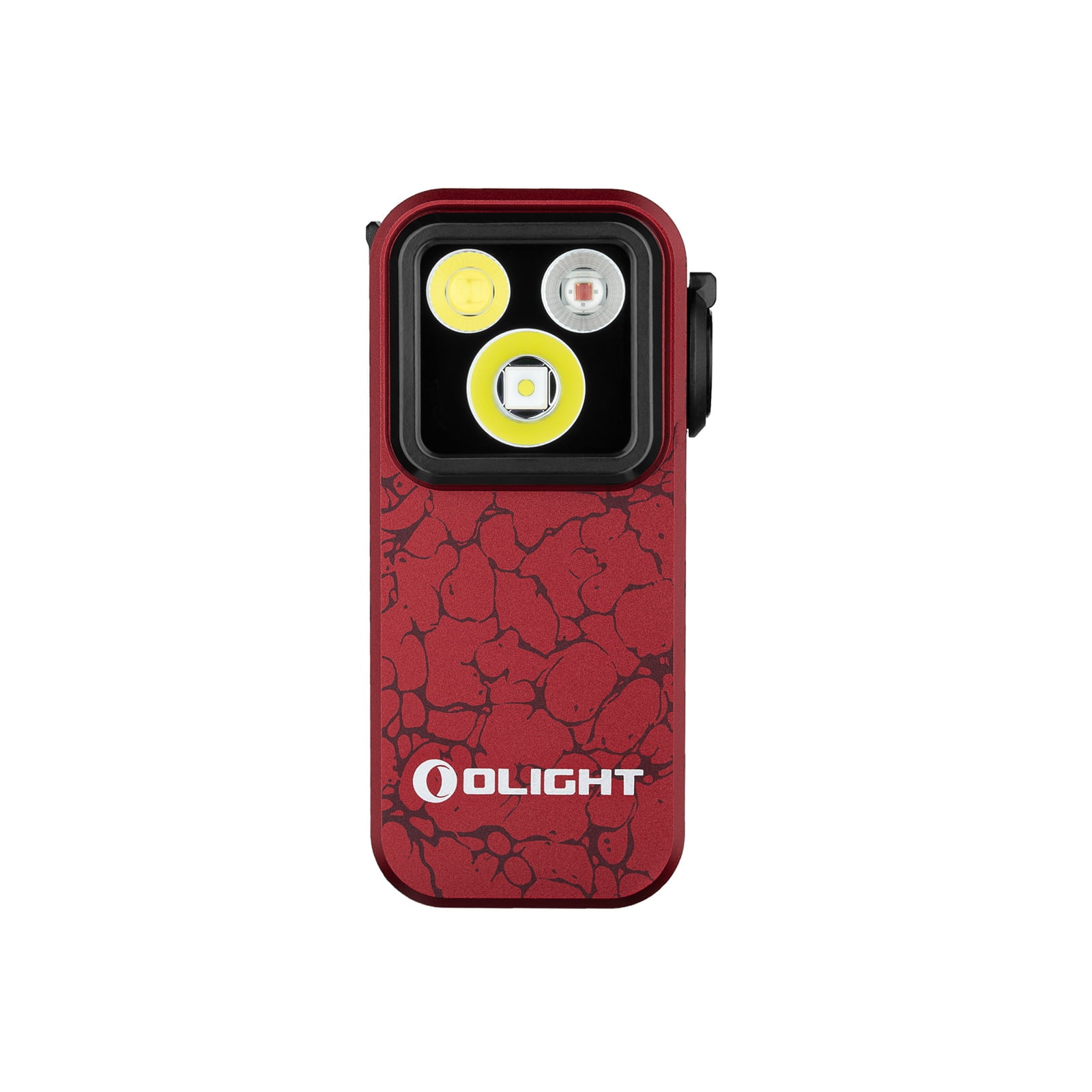 OLIGHT Oclip Pro EDC Flashlight Clip-on Light, Rechargeable 500 Lumens with Three Lighting Solutions Type-C Charging, Magnetic Flash Lights for Outdoor or Indoor Use(Molten Lava)