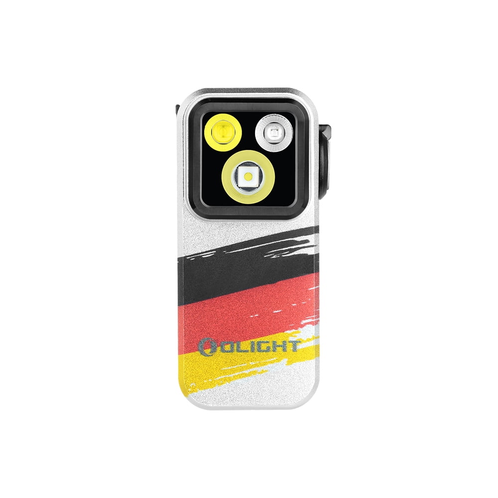 OLIGHT Oclip Pro EDC Flashlight Clip-on Light, Rechargeable 500 Lumens with Three Lighting Solutions Type-C Charging, Magnetic Flash Lights for Outdoor or Indoor Use(Bundesflagge)