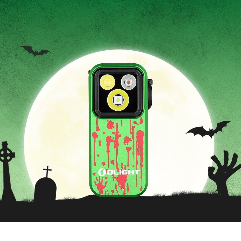 OLIGHT Oclip Pro EDC Flashlight Clip-on Light, Rechargeable 500 Lumens with Three Lighting Solutions Type-C Charging, Magnetic Flash Lights for Signaling, Cycling, Outdoor or Indoor Use(Zombie Green)