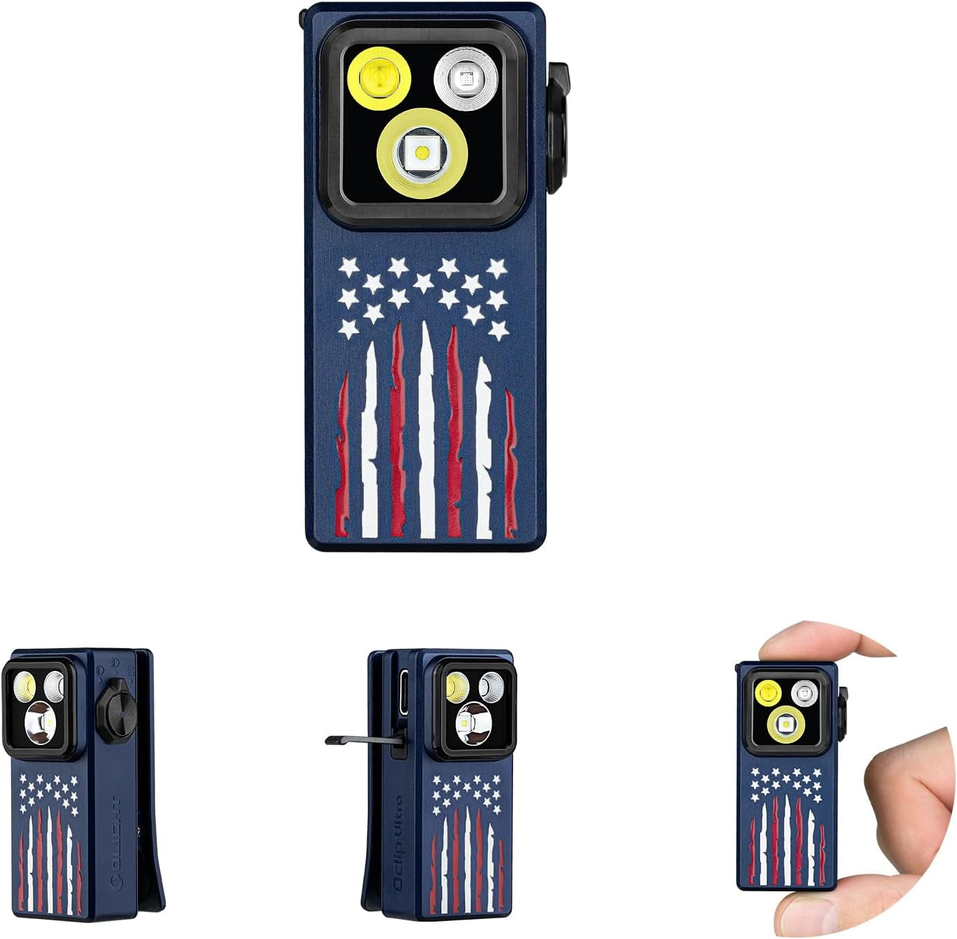オーライト　olight Oclip Ultra OAL合金製 ネイビー OLIGHT Oclip Ultra EDC Flashlight Clip-on Light, 530 Lumens
