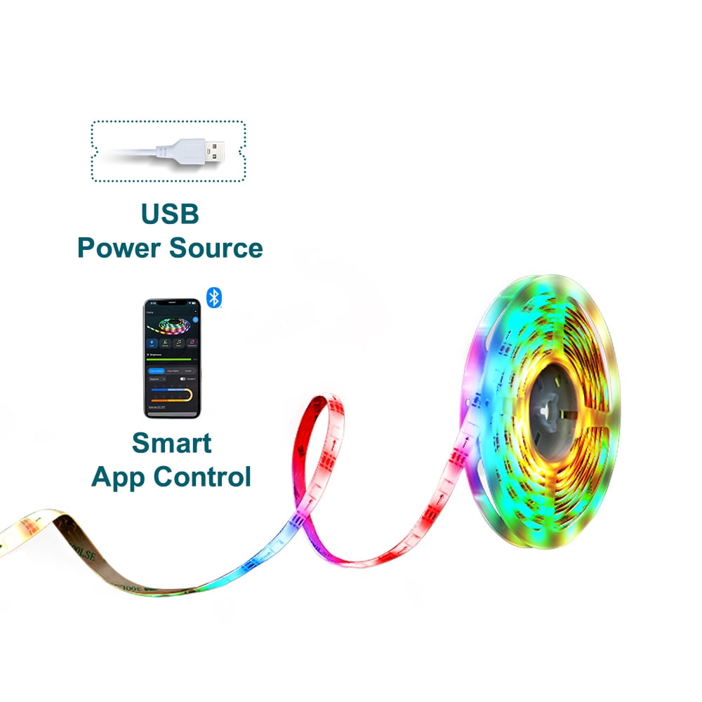 Smart Christmas Tree Lights with Ring, APP Control Music Sync 6.56Ft x Smart Christmas Tree Lights with Ring, APP Control Music Sync 6.56Ft x