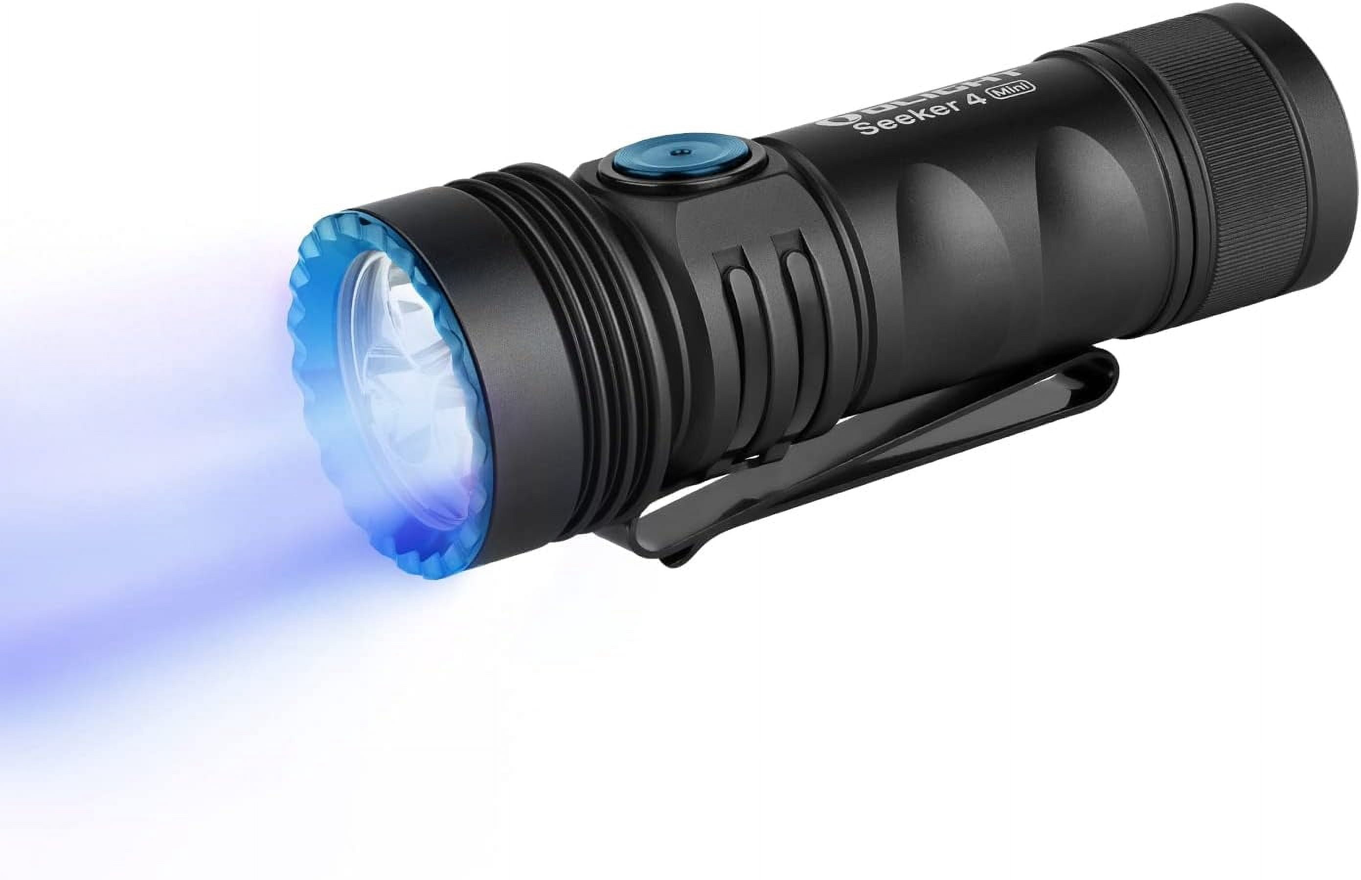 Ansmann 400nm UV Flashlight - Focusable, 4 Light Modes, For Amber Hunting, Cleaning Check, Fishing
