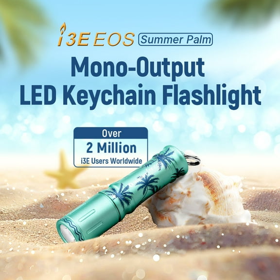 OLIGHT i3E EOS PMMA TIR Lens AAA EDC Flashlight 90 Lumens Compact Keychain Flash Light for Night, Camping (Summer Palm)
