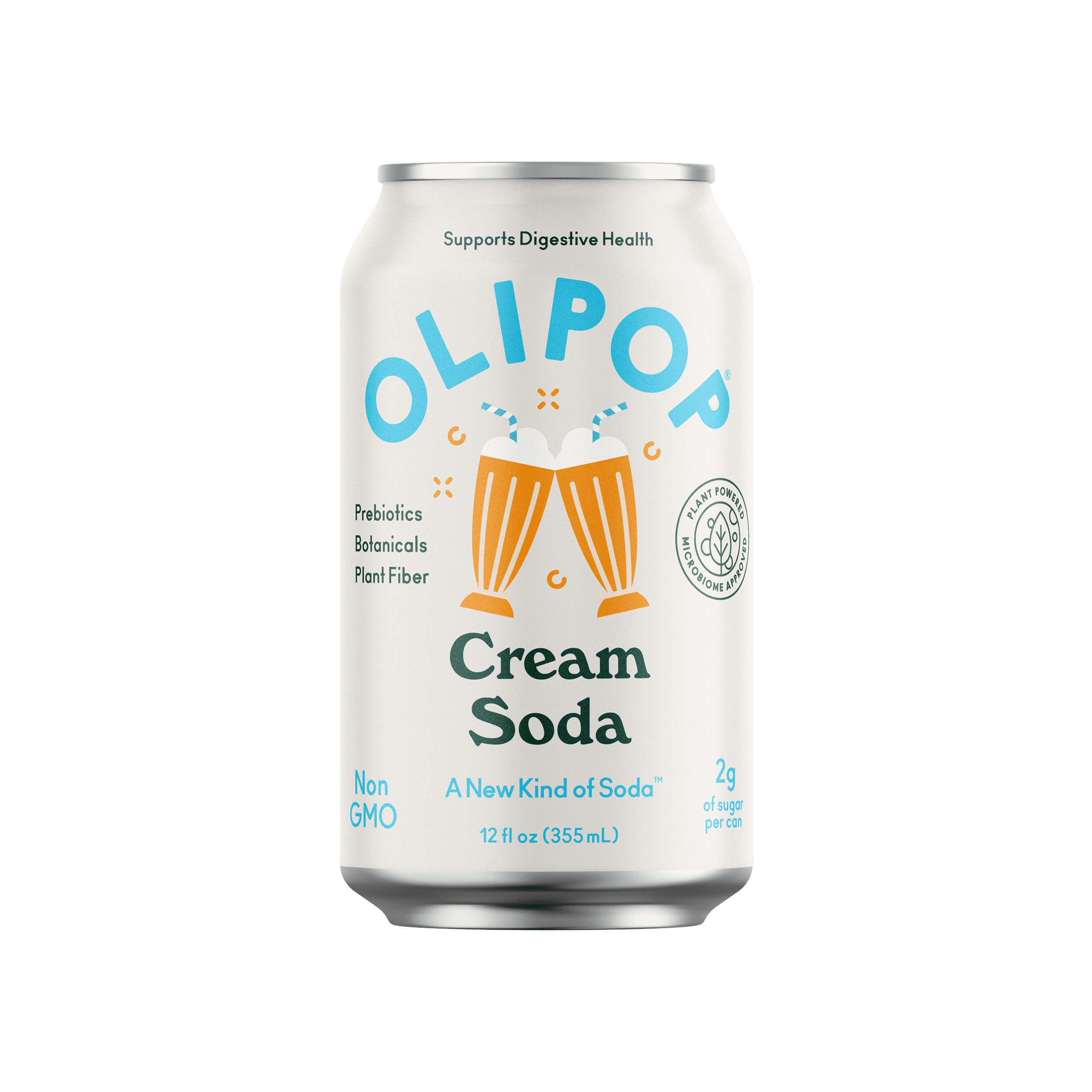 OLIPOP Cream Soda, A New Kind of Soda, 12 fl oz
