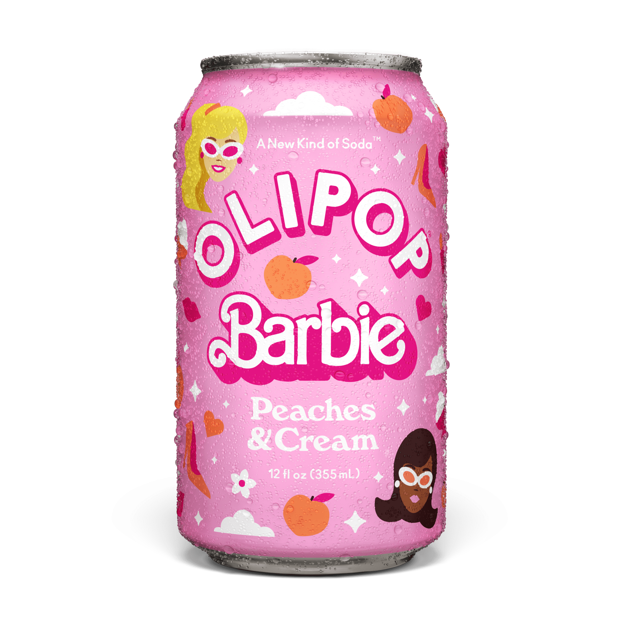 OLIPOP Prebiotic Drink, Peaches & Cream Barbie, 12 fl oz - Walmart.com