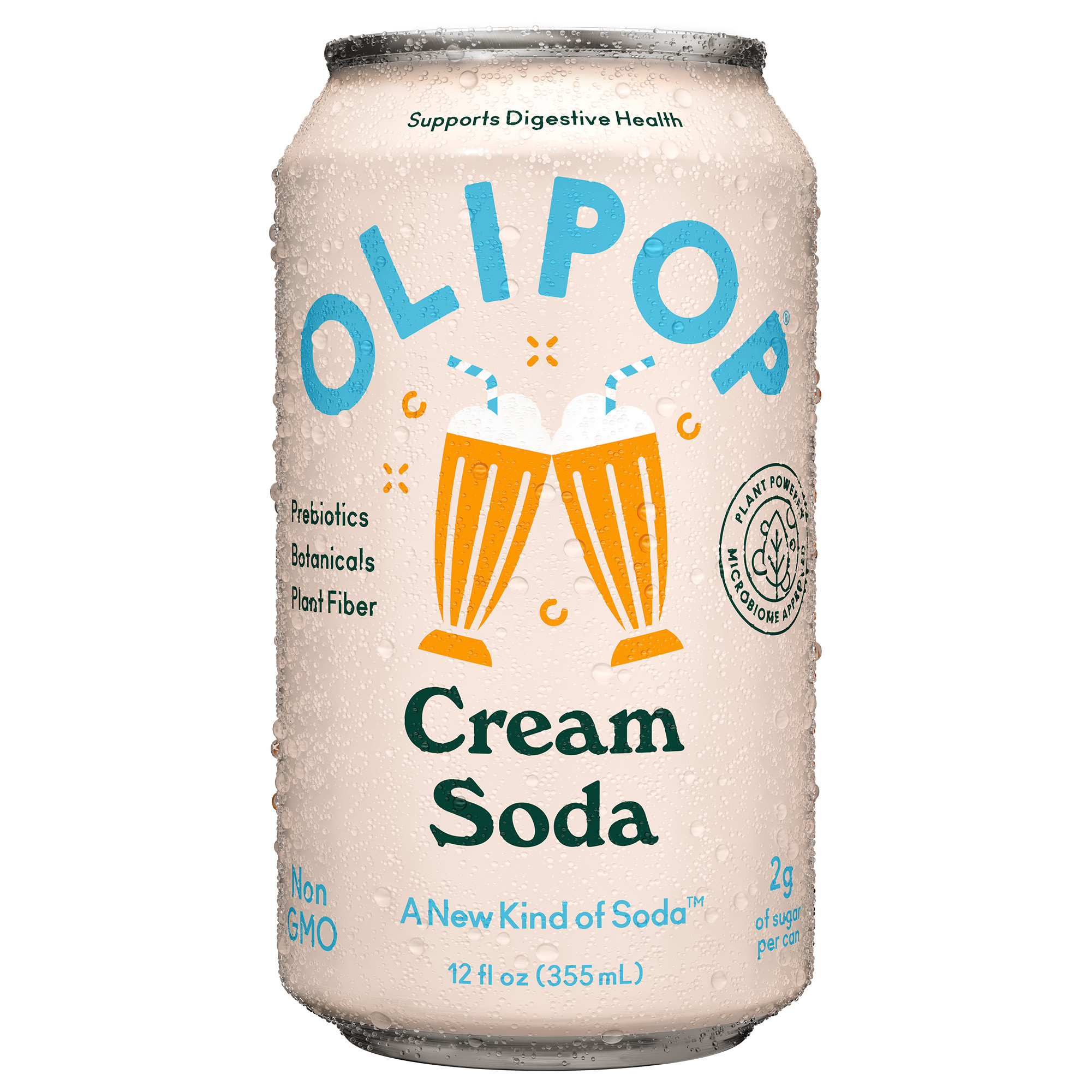 OLIPOP Prebiotic Soda Healthy Cream Soda 12 Fl Oz Cold Non GMO OLIPOP Prebiotic Soda Healthy Cream Soda 12 Fl Oz Cold Non GMO