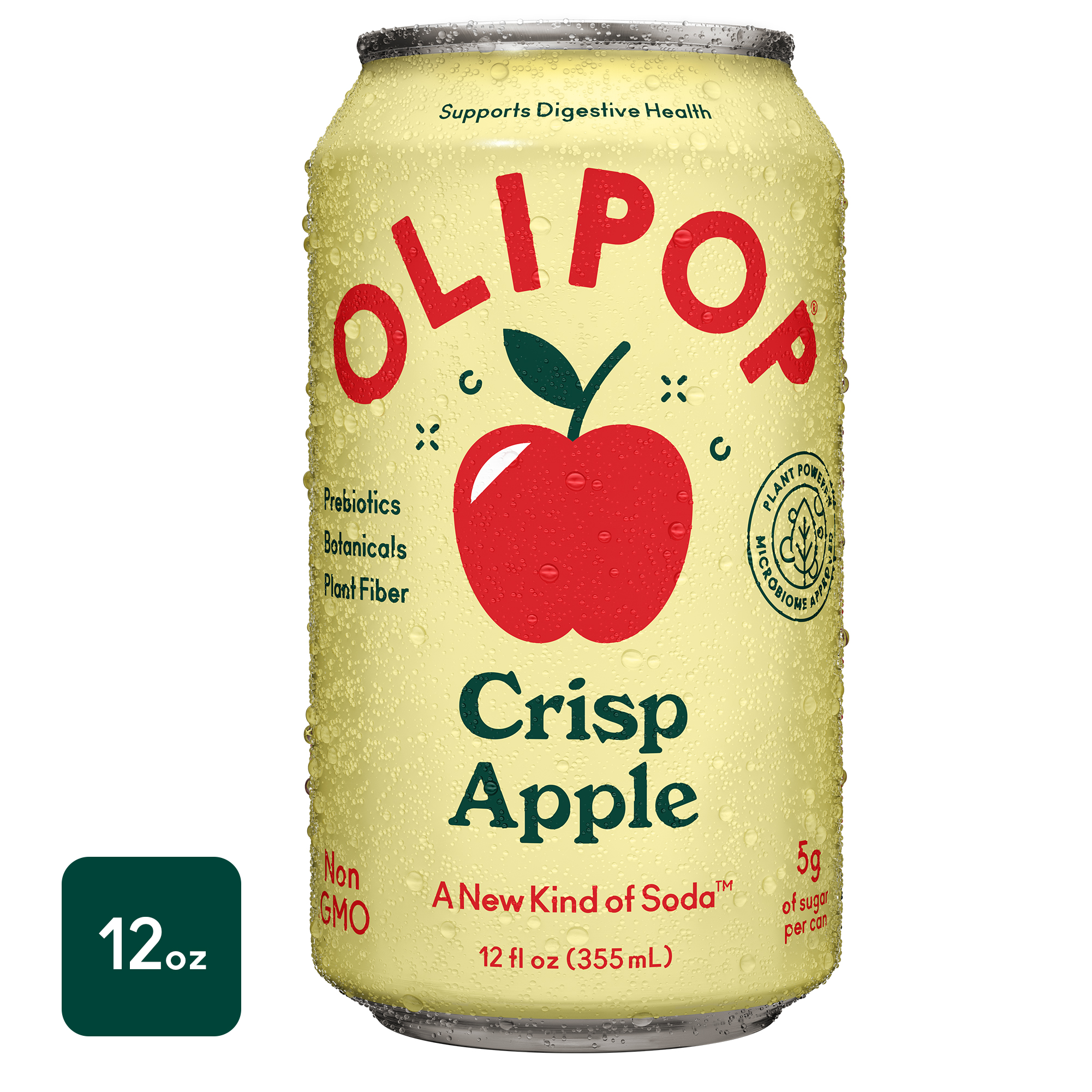 OLIPOP Prebiotic Soda Crisp Apple 12 Fl Oz Refrigerated Walmart OLIPOP Prebiotic Soda Crisp Apple 12 Fl Oz Refrigerated Walmart