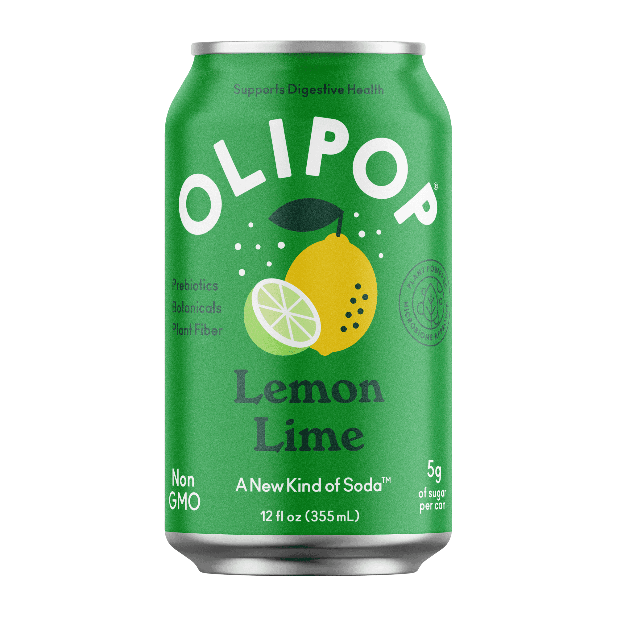 OLIPOP Prebiotic Soda, Lemon Lime, 12 fl oz, Pantry Packs - Walmart.com