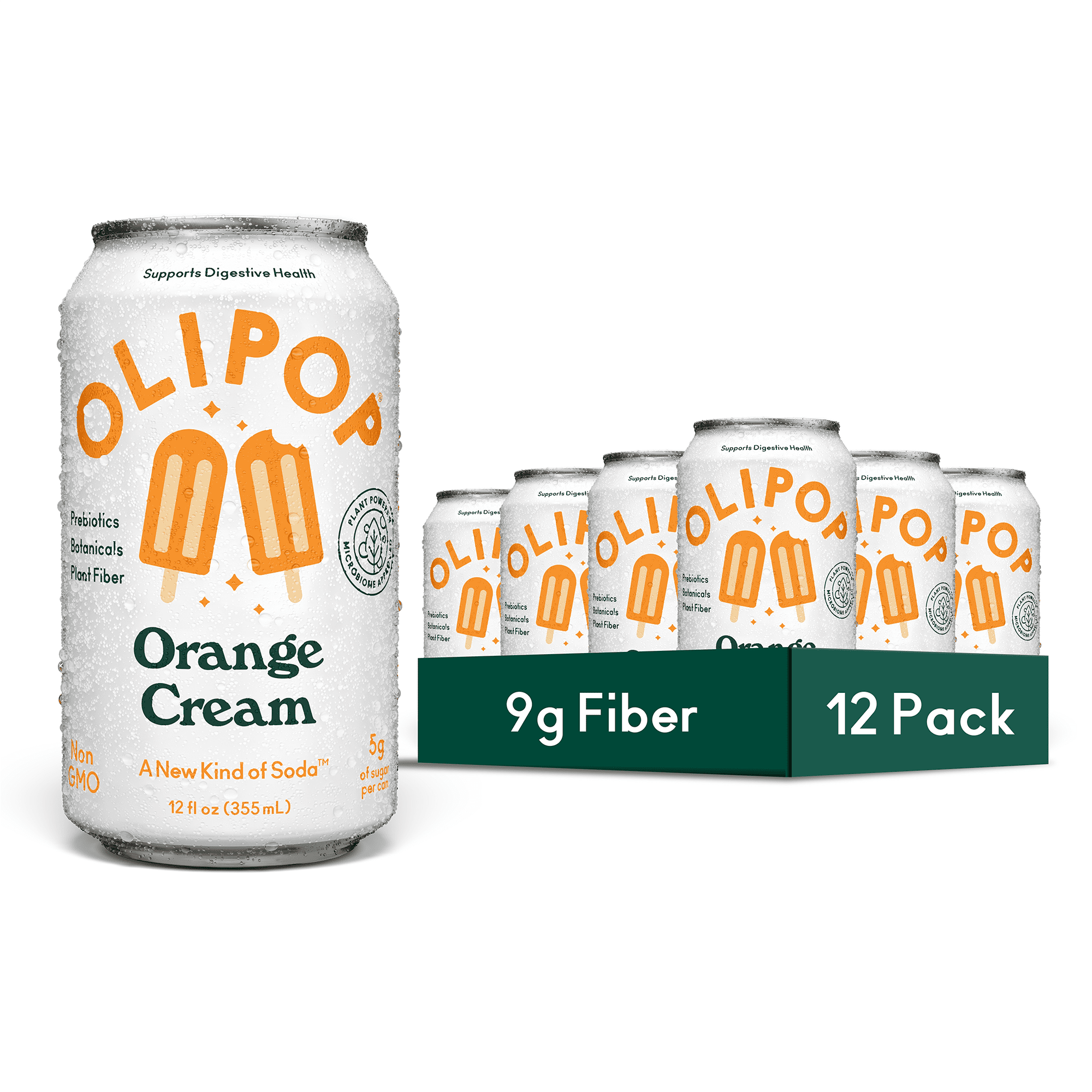 Olipop Prebiotic Soda Pop, Vintage Cola, High Fiber, 12 fl oz 12