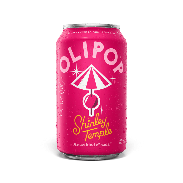 Olipop Prebiotic Soda Pop, Shirley Temple, High Fiber, 12 fl oz
