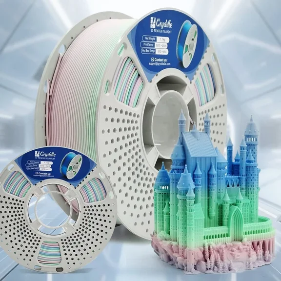 OLIVE- 1.1Kg Matte Rainbow Pla+3D Printer Filament For Decorative 3D Printing