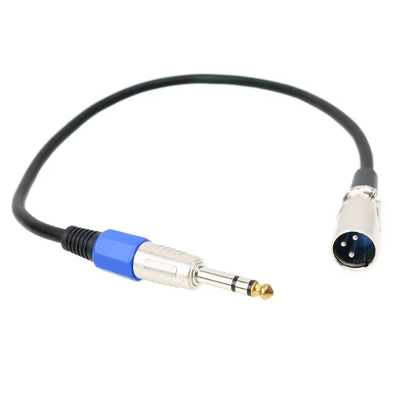 OLIVE- 1.5Ft/0.5M 1/4"/6.35Mm Trs Male To 3-Pin Xlr Cable Balanced Audio Interconnect