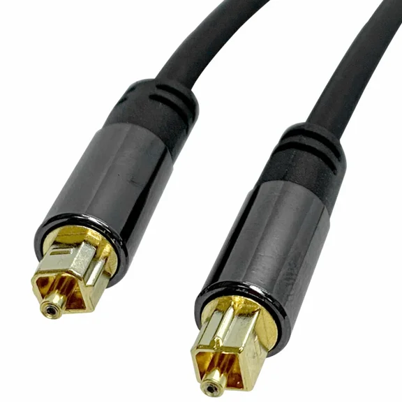 OLIVE- 10 Ft Optical Digital Audio Fiber Optic Toslink Male Cable For Gaming & Hd Audio