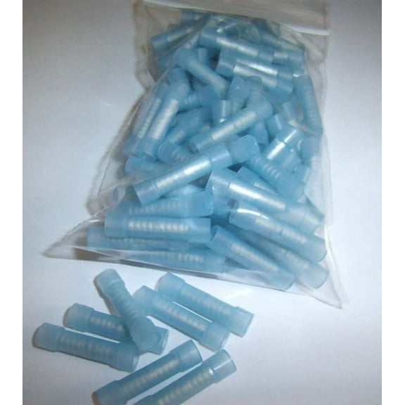 OLIVE- (100) Wire Butt Connectors Nylon 16-14 Ga Gauge Awg Car Audio Installation Crimp