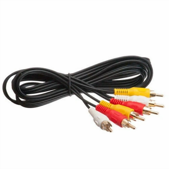 OLIVE- 15Ft 3 Rca Red White Yellow Composite Stereo Audio Video Av Cable Cord Vcr Dvd
