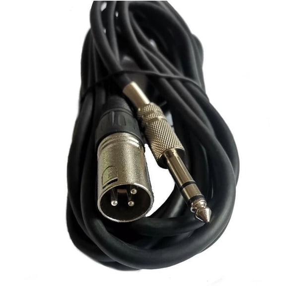 OLIVE- 15Ft Pro Xlr Male 3-Pin To 1/4" Stereo Trs Plug Mic Microphone Audio Cable 15'Ft