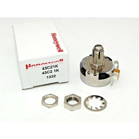 OLIVE- 1K Ohm Honeywell 43C2 Potentiometer Wirewound 1K Ohms Power 2W Linear Rotary