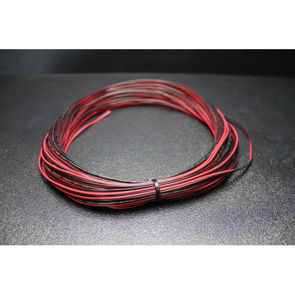 OLIVE- 24 Gauge 50 Ft Red Black Zip Wire Awg Cable Power Ground Stranded Copper Car