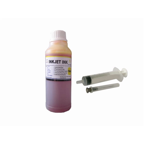 OLIVE- 250Ml Yellow Refill Ink For Hp02 Photosmart Printer