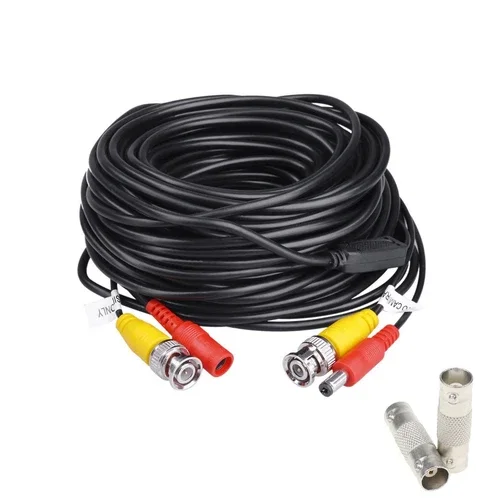 OLIVE- 25Ft Power Video Security Camera Cable Bnc Extension Wire Cord For All Cctv Dvr