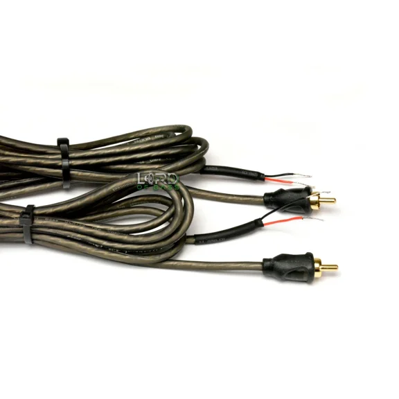 OLIVE- 2X 6-Ft Rca Male Shielded Audio Cable To Bare Wire For Speaker Subwoofer
