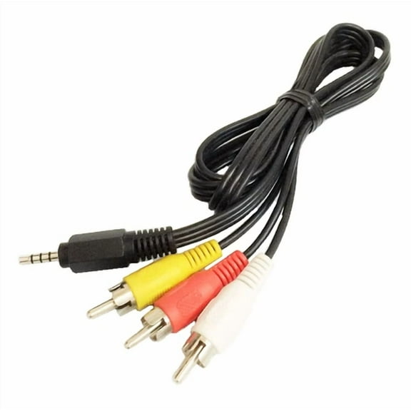 OLIVE- 3.5Mm (4Poles) Aux Male To 3 Rca Male Stereo Audio Sound Av Cable For Tv Vcr Dv