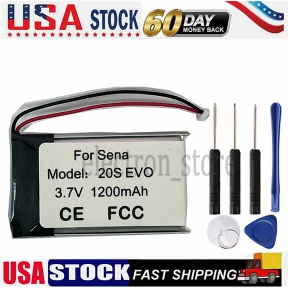 OLIVE- 3.7V 1200Mah Battery For Sena 20S Evo 20S-Evo-01 Bluetooth Headset