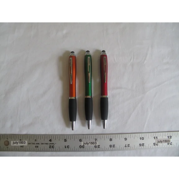 OLIVE- (3) New Xtreme Touchscreen Stylus Pens - Red, Green, Orange - Phone Tablet