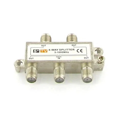 OLIVE- 4-Way Coax Cable Splitter 1Ghz Cable Tv Video Hdtv